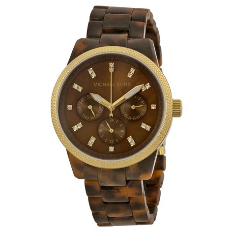 Michael Kors Jet Set Tortoise Shell Ladies Watch 